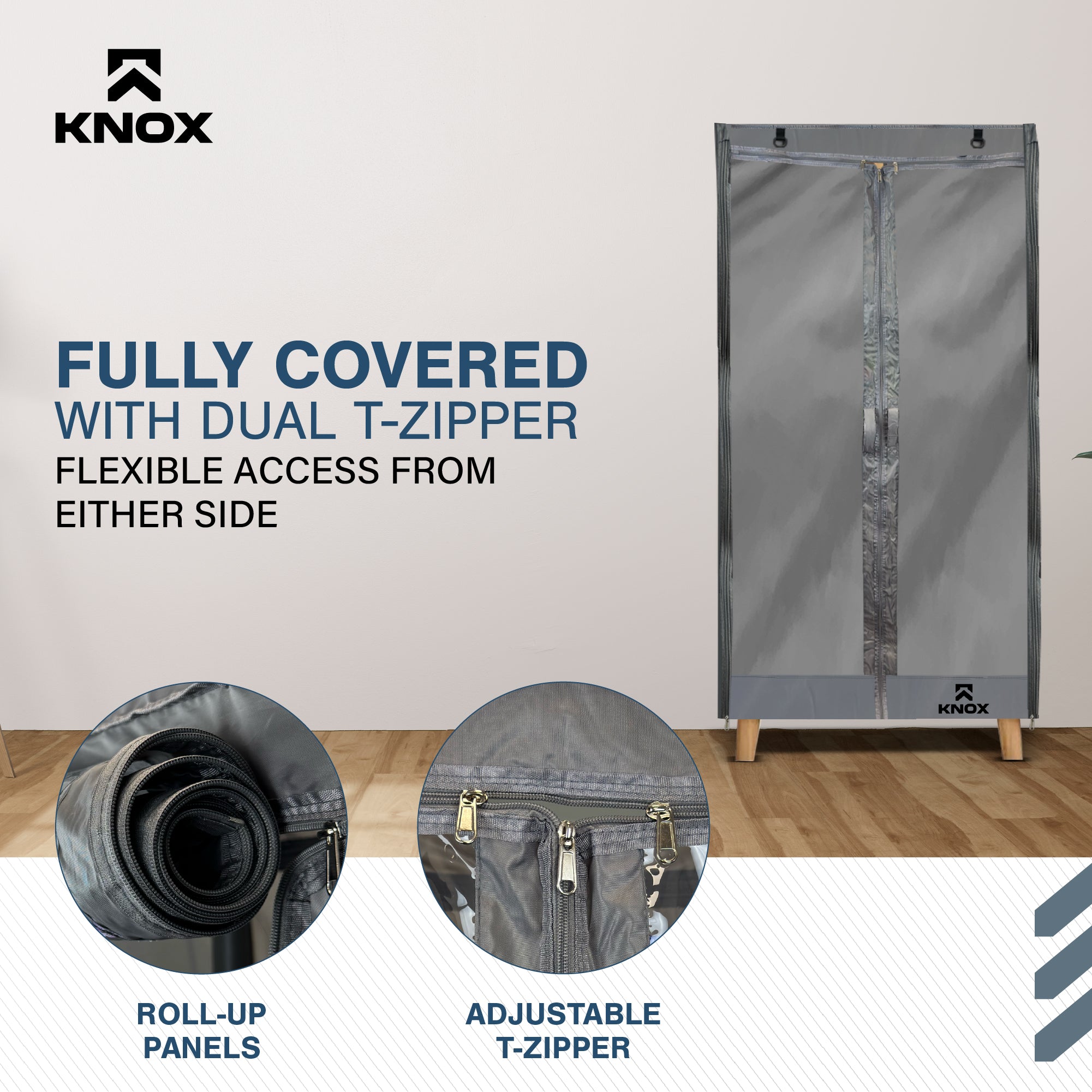 KNOX Storage Shelf Cover, Fully Covered Panels
