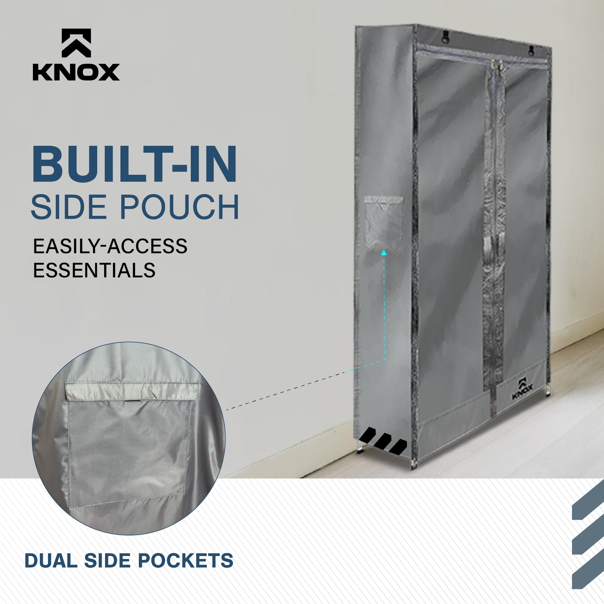 KNOX Storage Shelf Cover, Fully Covered Panels