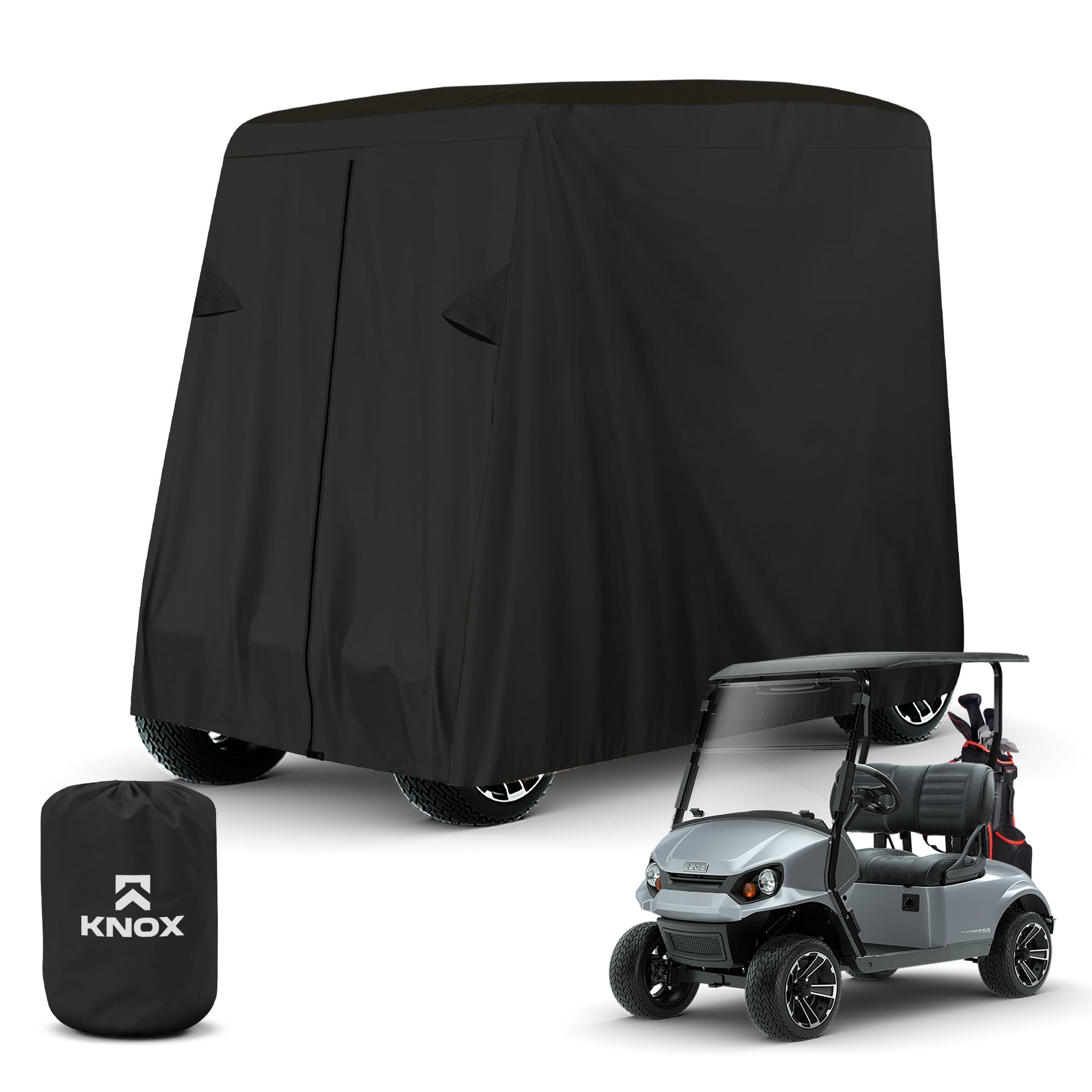 North East Harbor Golf Cart Cover Enclosure Compatible with Club Car, Ezgo, Yamaha, Fits Most Golf Carts