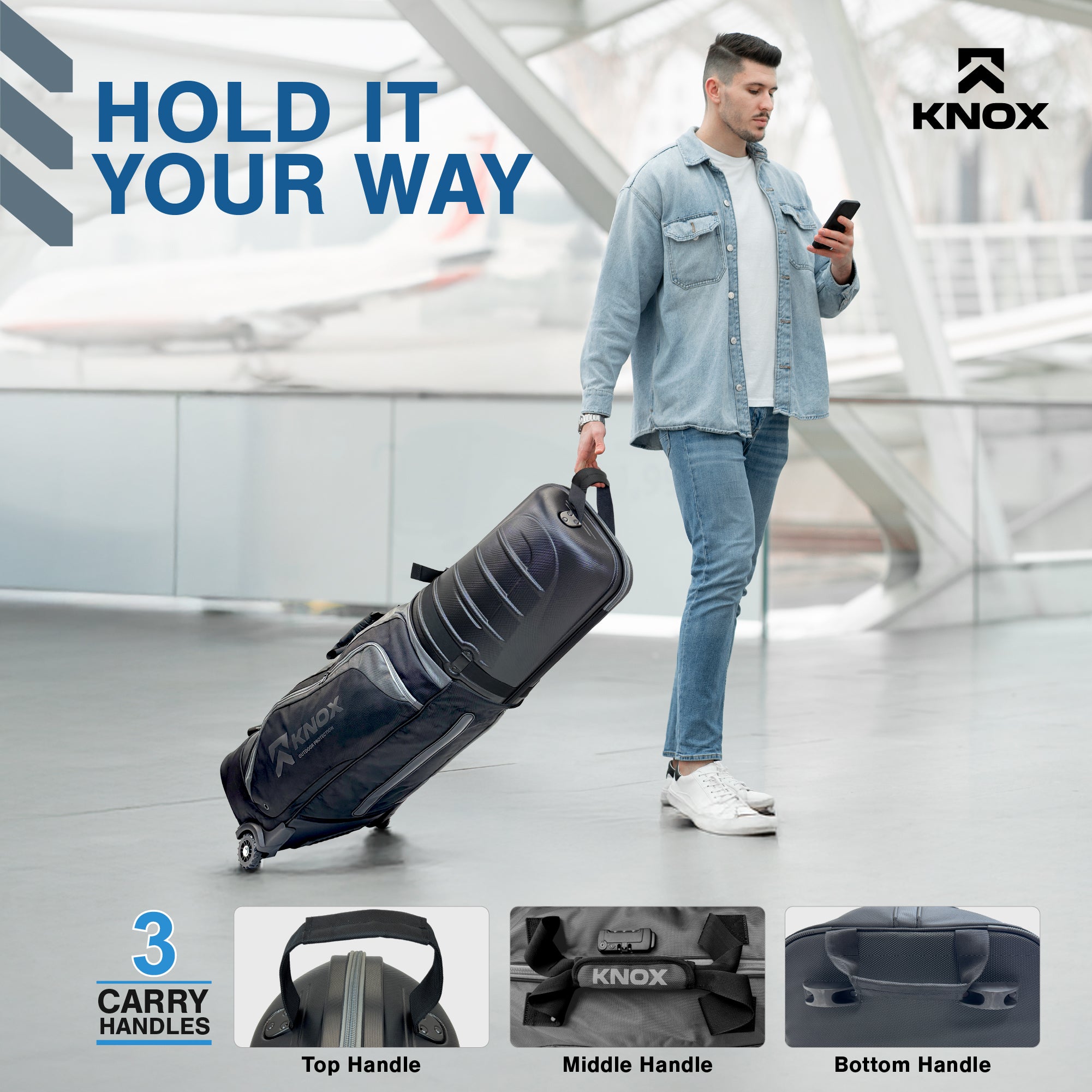 KNOX Golf Travel Bag with Wheels