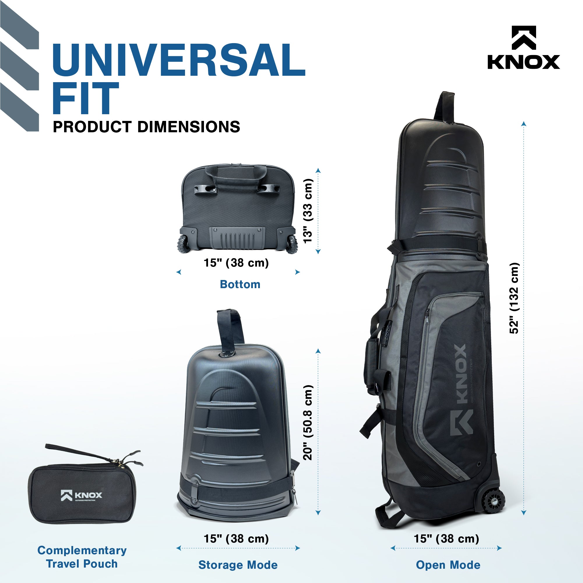 KNOX Golf Travel Bag with Wheels