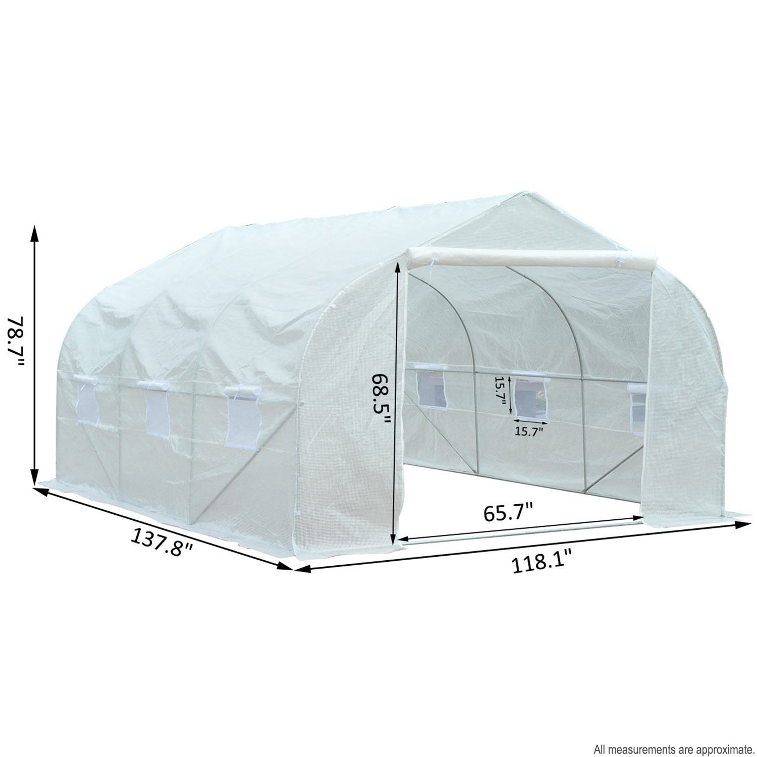 Portable Heavy Duty 11'x10'x7' Walk-In Green House Plant Garden Greenhouse 11ft