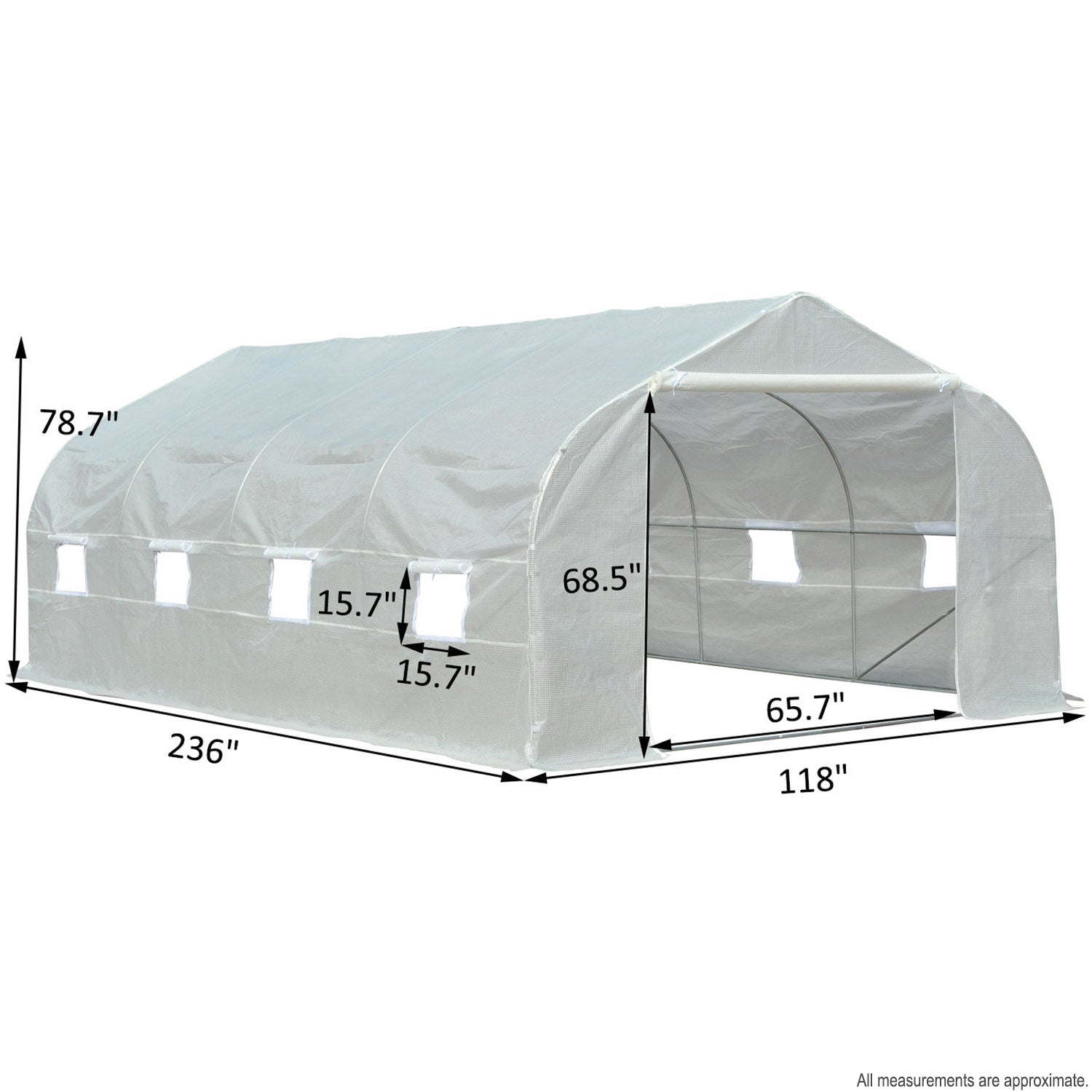 Portable Heavy Duty 20'x10'x7' Walk-In Green House Plant Garden Greenhouse 20ft