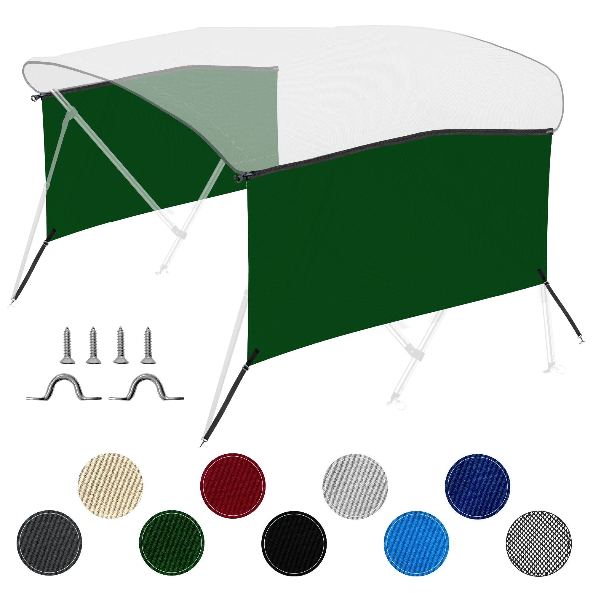 KNOX Universal 3- Bow Bimini Tops for Boats Cover Sidewalls