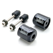 Black Suzuki "GSXR" Engraved Bar Ends Weights Sliders - GSXR 600 750 1000 Hayabusa and More! (1989-2013)