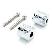 Silver Yamaha "R6" Engraved Bar Ends Weights Sliders - YZF-R6 (2006-2012)