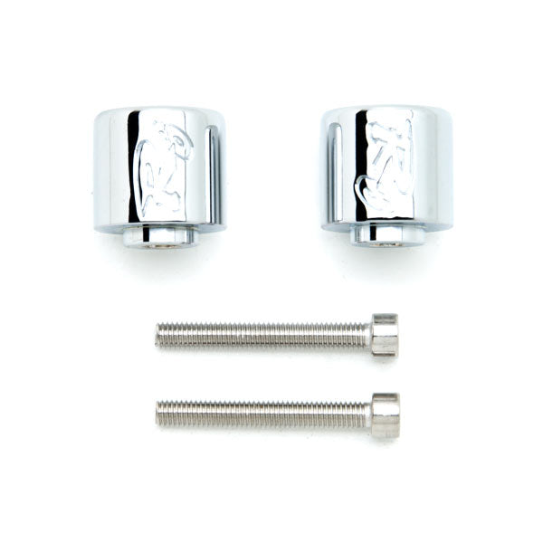 Silver Yamaha "R6" Engraved Bar Ends Weights Sliders - YZF-R6 (2006-2012)
