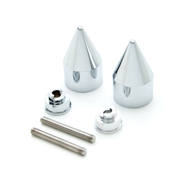 Silver Honda Spiked Bar Ends Weights Sliders - CBR 600 900 929 954 1000 "RR" and More! (1987-2013)