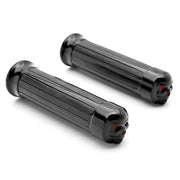 Skull Custom Black Motorcycle Handlebar Hand Grips (1")