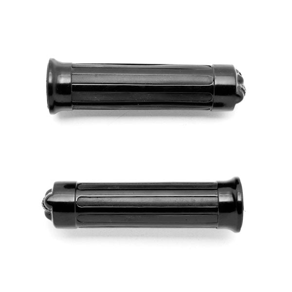 Skull Custom Black Motorcycle Handlebar Hand Grips (1")