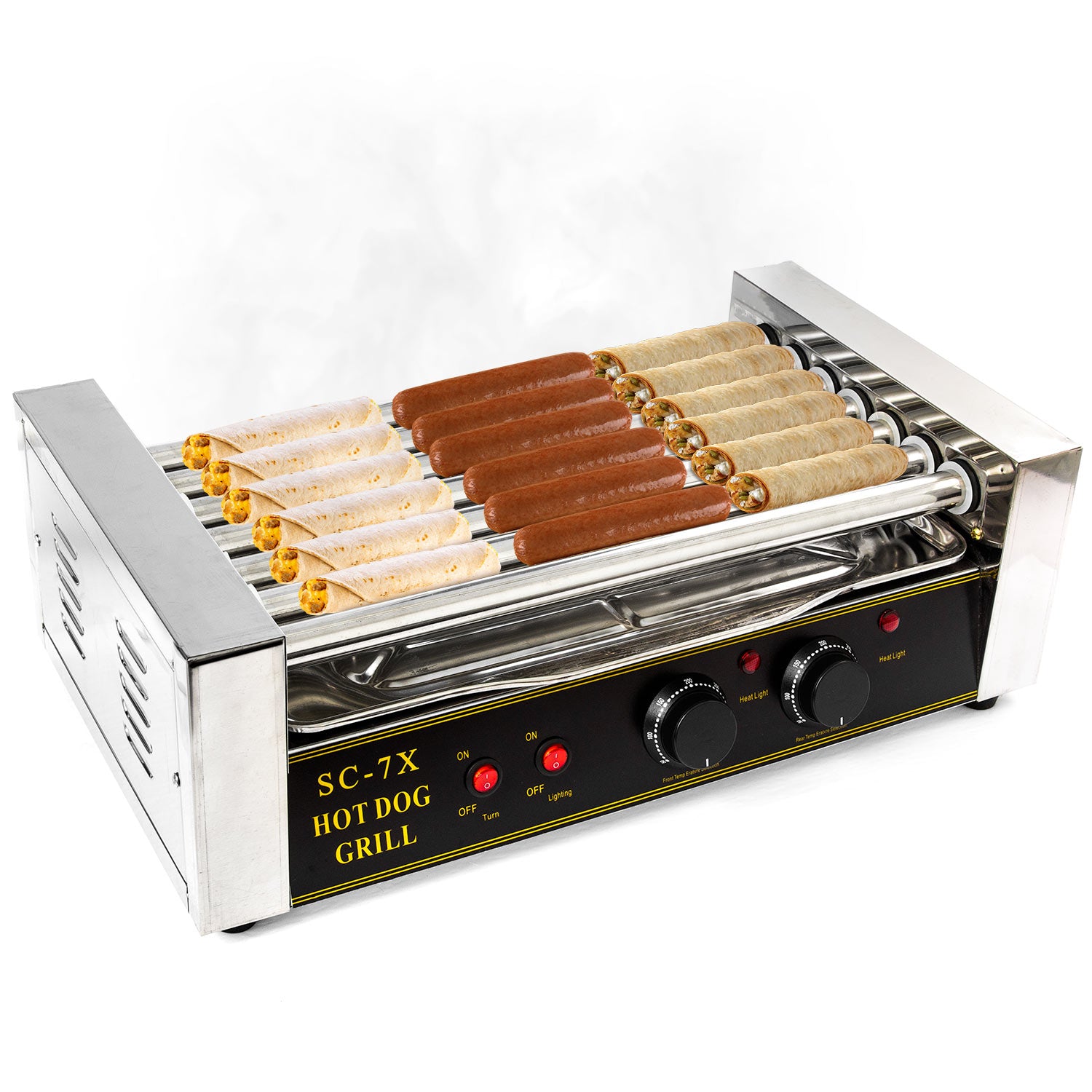 Biltek Commercial Hot Dog Grill Roller