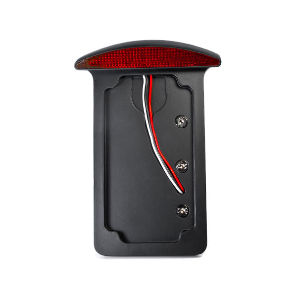 Side Mounted Vertical License Plate Assembly Black LED Tail Brake Light