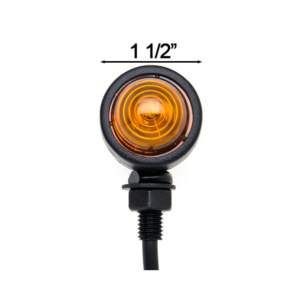 2pcs Black Heavy Duty Motorcycle Turn Signals Bulb Indicators Blinkers Lights