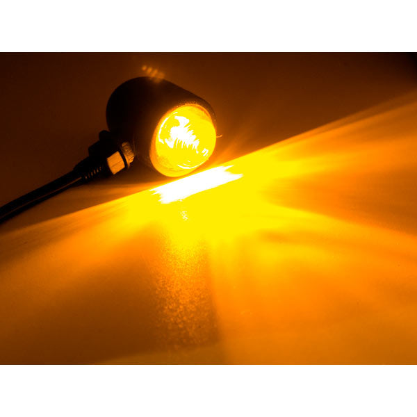 2pcs Black Heavy Duty Motorcycle Turn Signals Bulb Indicators Blinkers Lights