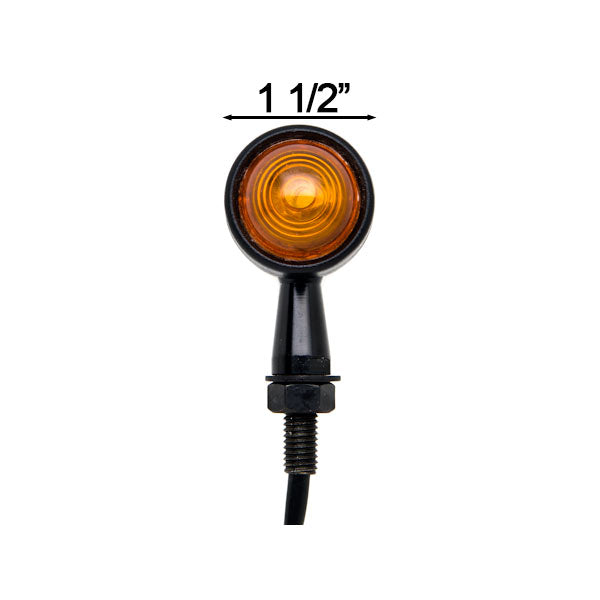 2pcs Black Heavy Duty Motorcycle Turn Signals Bulb Indicators Blinkers Lights