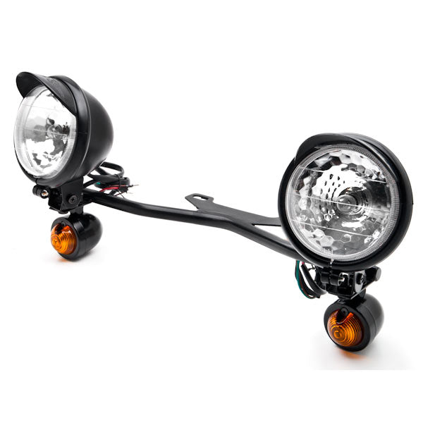 Krator Motorcycle Passing Spotlight Light Bar & Turn Signals Cruiser