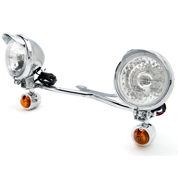 Krator Motorcycle Passing Spotlight Light Bar & Turn Signals Cruiser