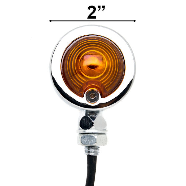 2pcs Chrome Heavy Duty Motorcycle Turn Signals Bulb Indicators Blinkers Lights
