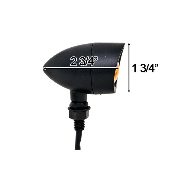 2pcs Black Heavy Duty Motorcycle Turn Signals Bulb Indicators Blinkers Lights