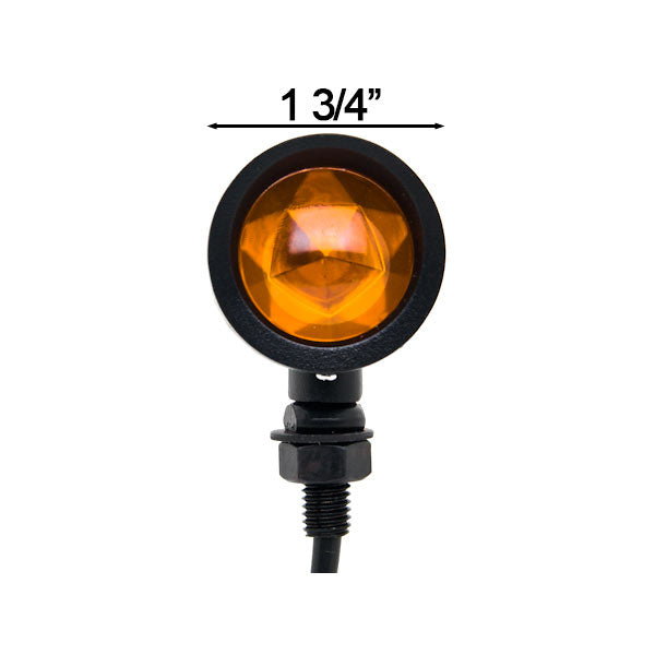 2pcs Black Heavy Duty Motorcycle Turn Signals Bulb Indicators Blinkers Lights