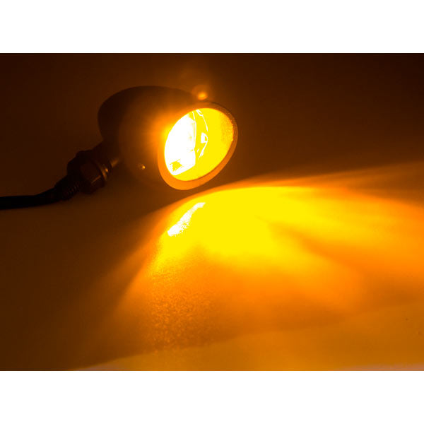 2pcs Black Heavy Duty Motorcycle Turn Signals Bulb Indicators Blinkers Lights