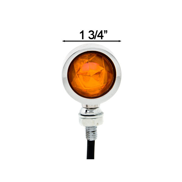 2pcs Chrome Heavy Duty Motorcycle Turn Signals Bulb Indicators Blinkers Lights