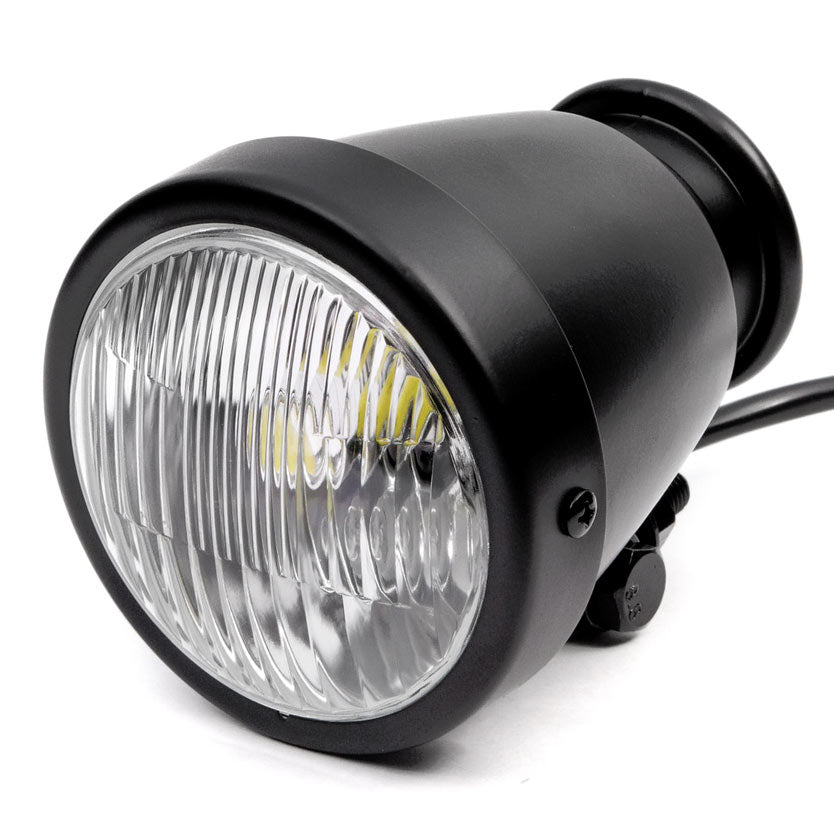 4.25" Mini Headlight w/ High and Low Beam + Fog Lights LED Bulb Black Housing