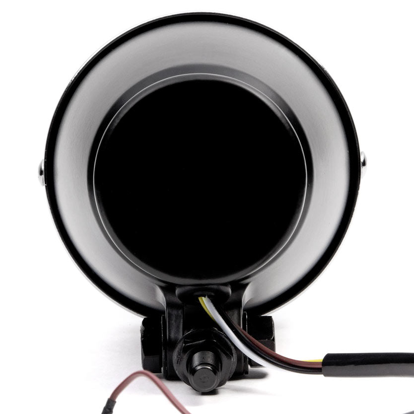 4.25" Mini Headlight w/ High Low Beam Lights LED Bulb Black w/ Chrome Housing