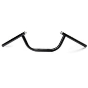 Motorcycle Handlebar 7/8" Clubman Black Steel Removable Caps Cafe Racer Bobber