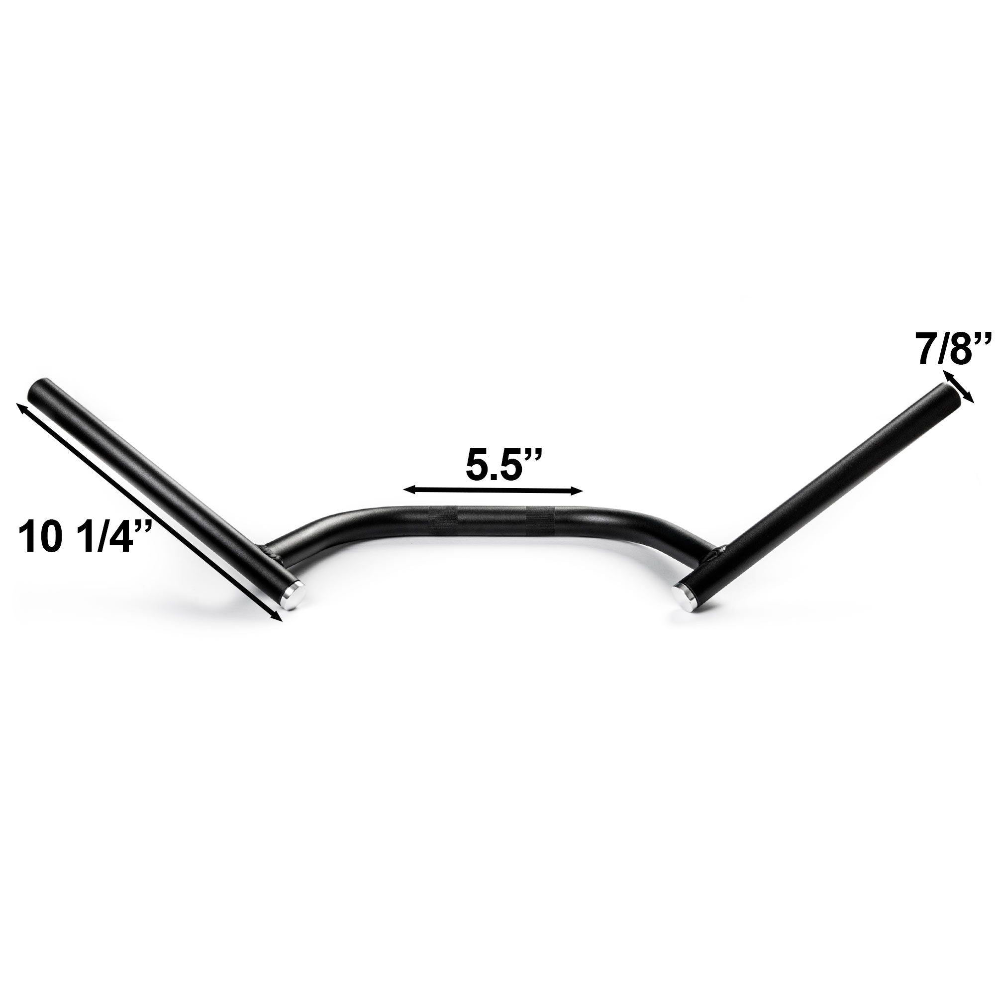 Motorcycle Handlebar 7/8" Clubman Black Steel Removable Caps Cafe Racer Bobber