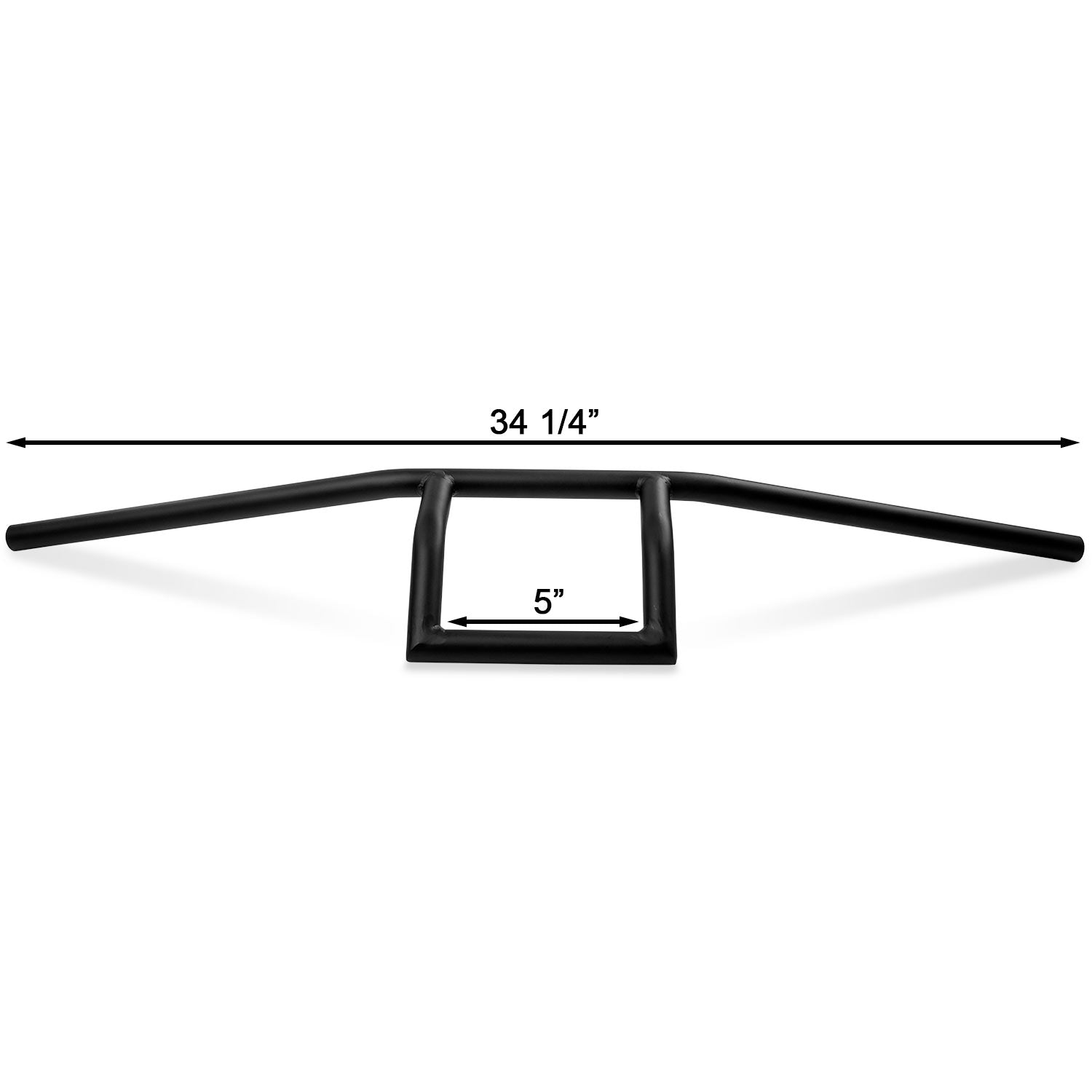 Motorcycle Handlebar 7/8" Black Bars Box Window Attack Style Cruiser Cafe Racer