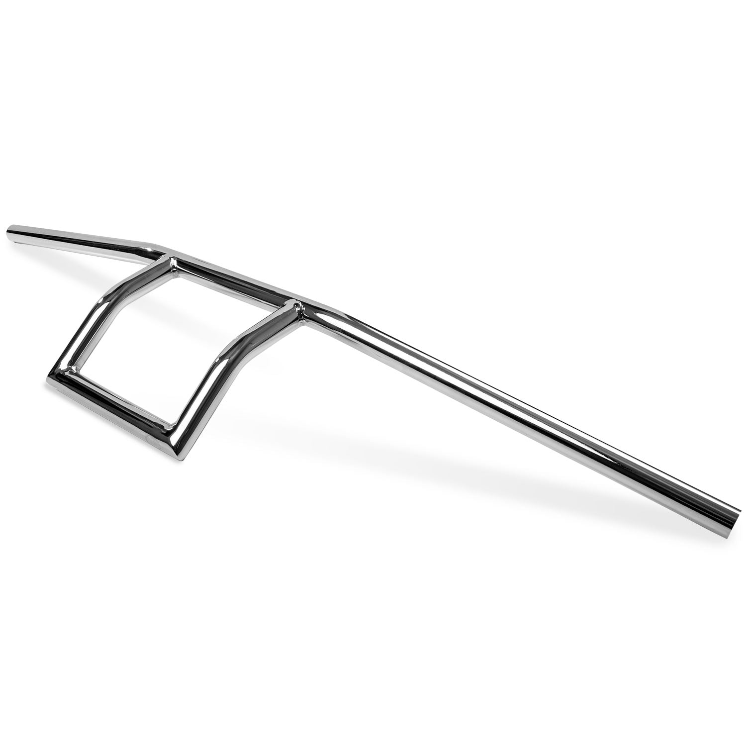 Motorcycle Handlebar 7/8" Chrome Bars Box Window Attack Style Cruiser Cafe Racer