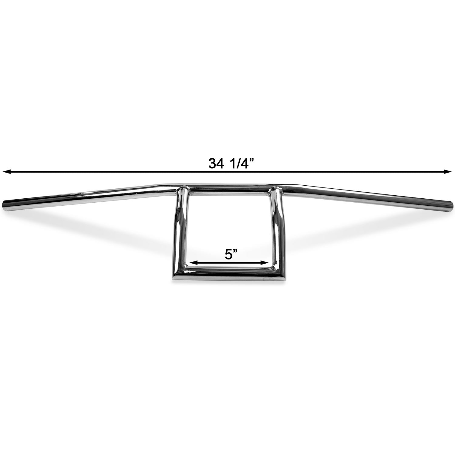 Motorcycle Handlebar 7/8" Chrome Bars Box Window Attack Style Cruiser Cafe Racer