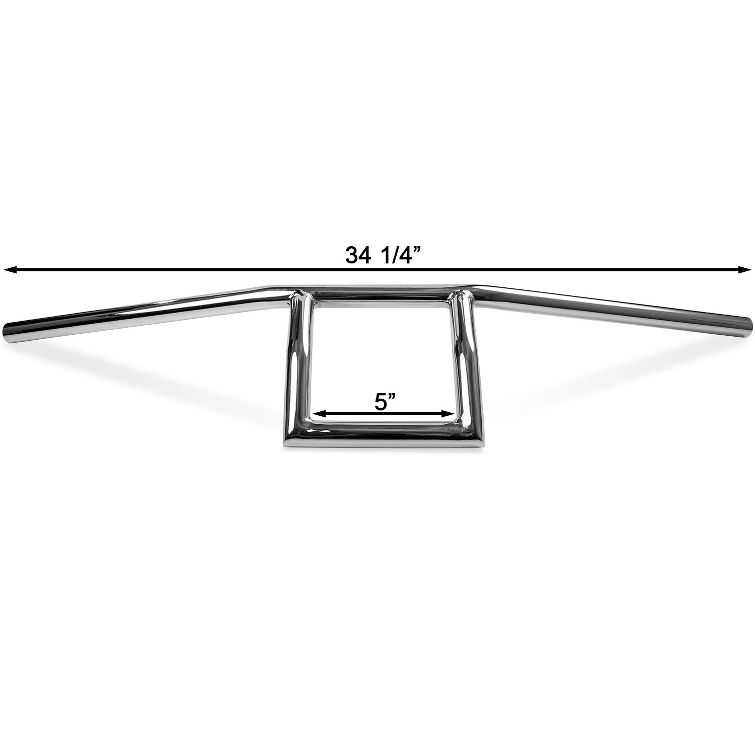 Motorcycle Handlebar 1" Chrome Bars Box Window Attack Style Cruiser Cafe Racer