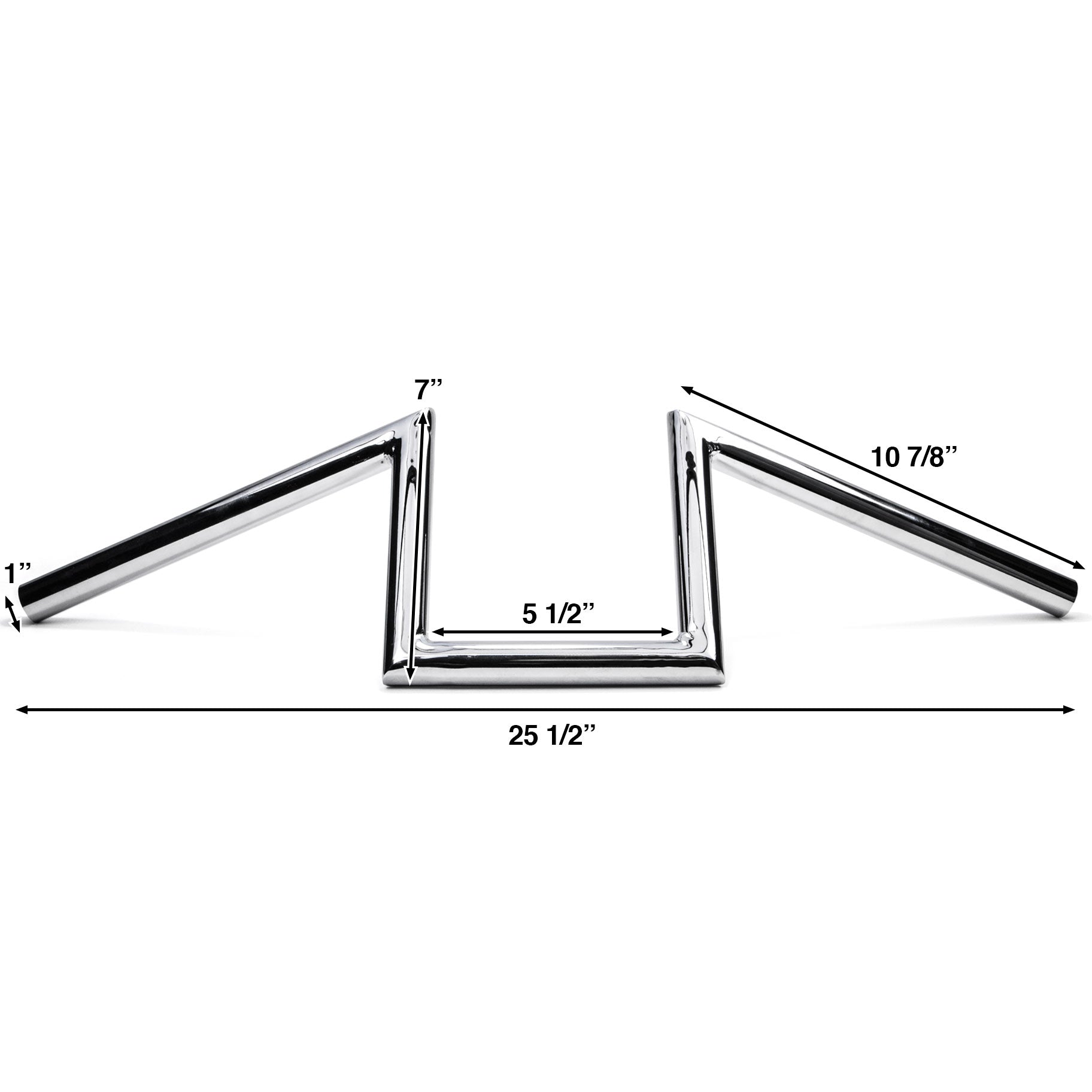 Z Bars Replacement Handlebars Custom Bobber Harley Triumph Chrome 1 Inch Zee Zed