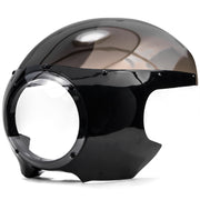 Motorcycle 5-3/4" Headlight Fairing Screen Black & Smoke Retro Cafe Racer Drag