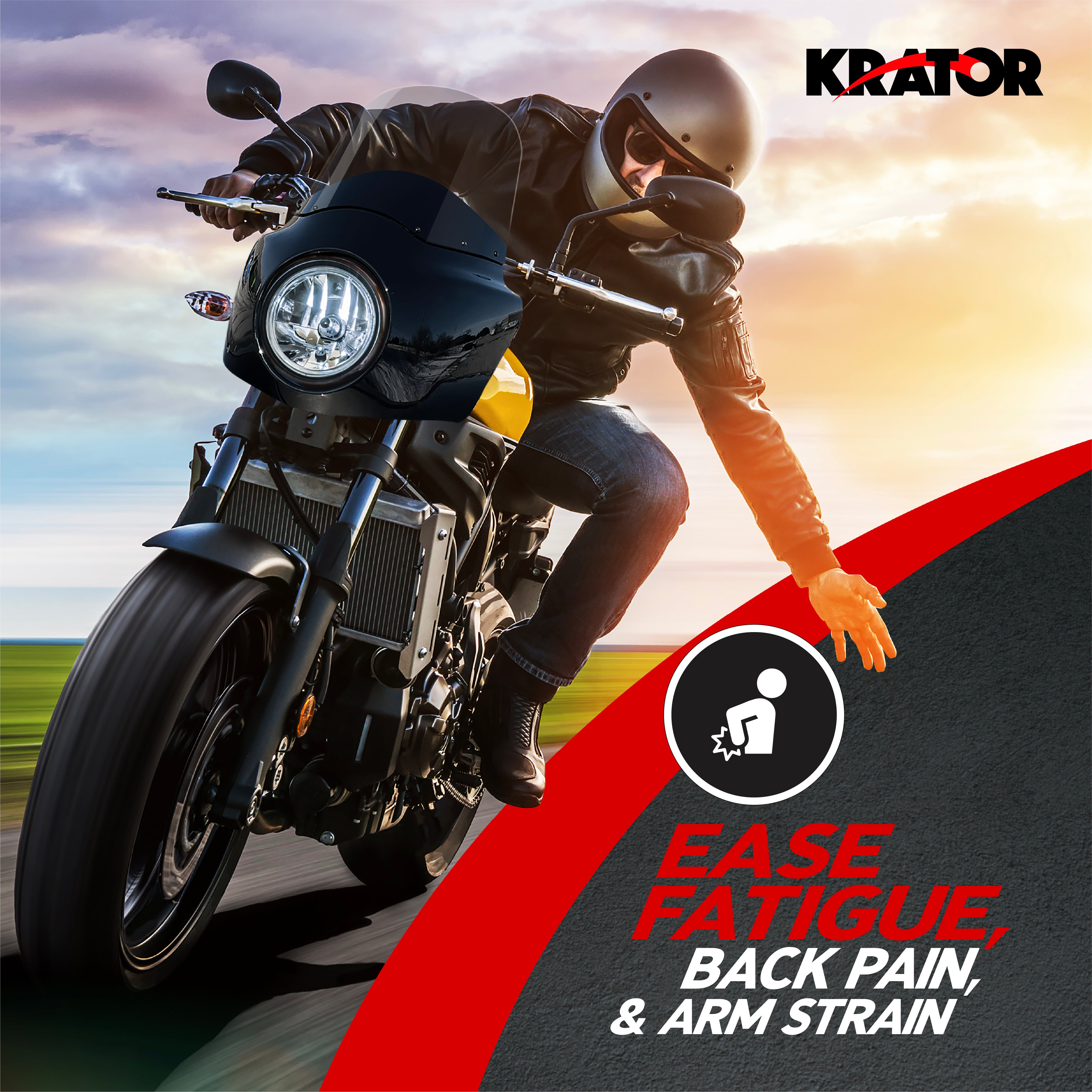 Krator Windshield Headlight Fairing Kit for Harley Davidson Dyna and Softail Models