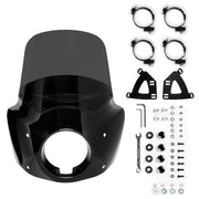 Krator Motorcycle Fairing, Accessories for Harley Davidson, Smoke, 11" Windshield