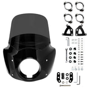 Krator Motorcycle Fairing, for Harley Davidson, Smoke, with Extension, 11" Windshield