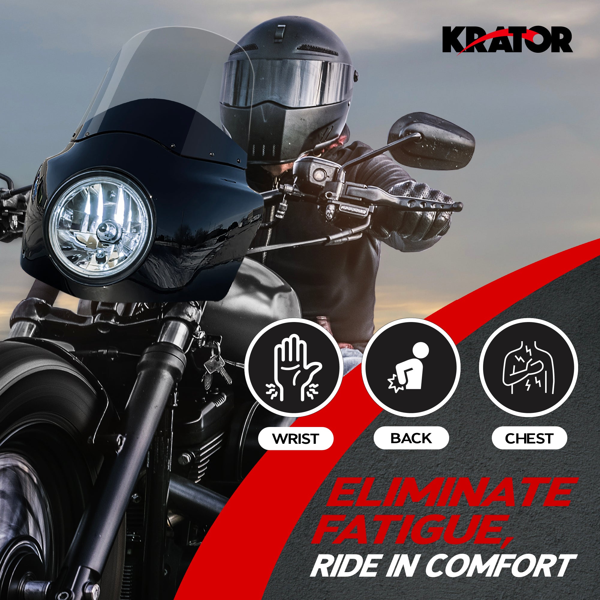 Krator Windshield Fairing, Harley Davidson FXLRS Low Rider S 2020-2024, Clear, with Extension