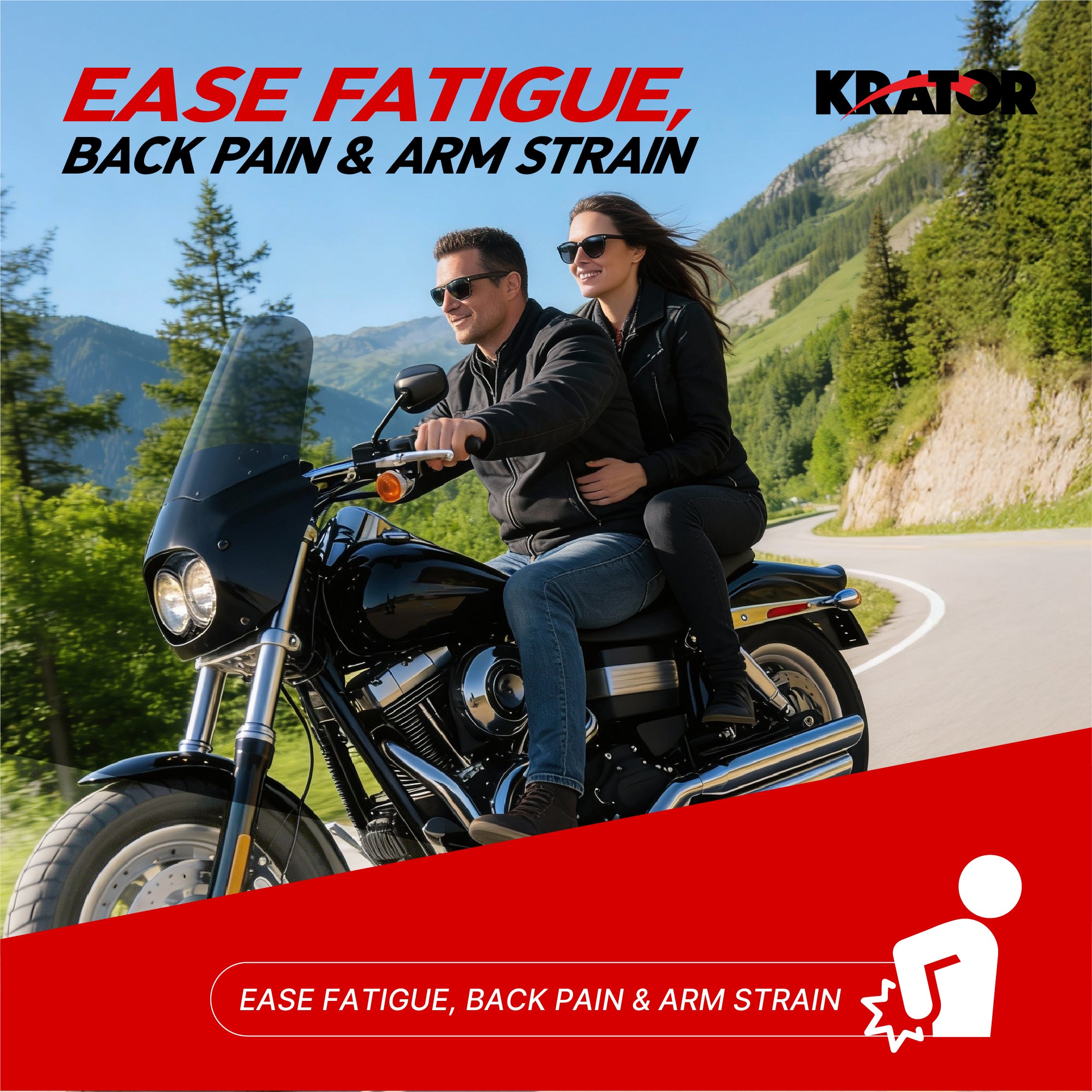 Krator Motorcycle Headlight Fairing ABS Gloss Black Complete Kit