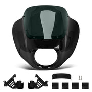 Krator Gloss Black ABS Quarter Motorcycle Fairing with 9" Windshield, Smoke