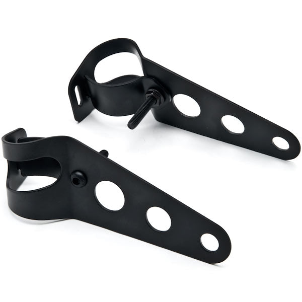 Black Headlight Mounting Bracket Fork Ears For Cafe Racer Bobber Chopper 31-43mm