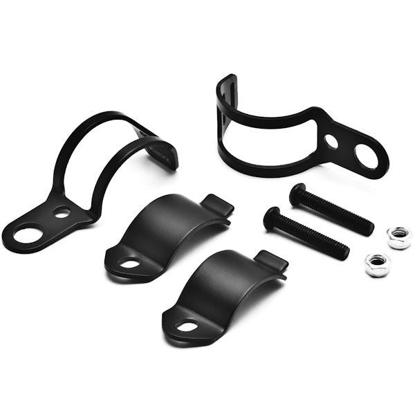 Black Turn Signal Clamp Relocation Mounting Bracket Fork Ears Cafe Racer Bobber Chopper 31-43mm