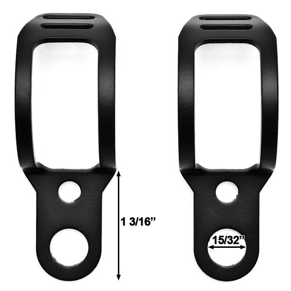 Black Turn Signal Clamp Relocation Mounting Bracket Fork Ears Cafe Racer Bobber Chopper 31-43mm