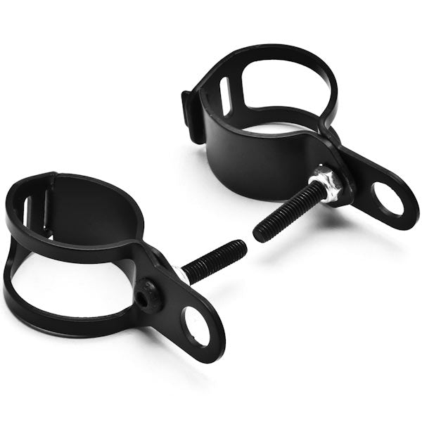 Black Turn Signal Clamp Relocation Mounting Bracket Fork Ears Cafe Racer Bobber Chopper 31-43mm