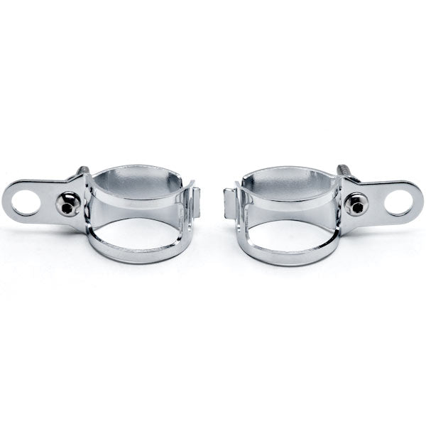 Chrome Turn Signal Clamp Relocation Mounting Bracket Fork Ears Cafe Racer Bobber Chopper 31-43mm