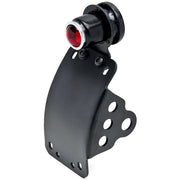 Curved Vertical 1" Axle Mounted License Plate Bracket Taillight Cafe Racer