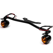 Black Driving Passing Lamp Spot Light Bar Bracket with Turn Signals Motorcycle