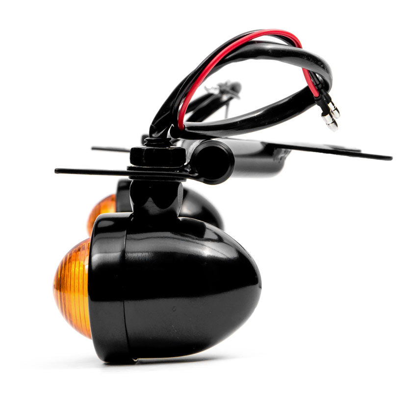 Black Driving Passing Lamp Spot Light Bar Bracket with Turn Signals Motorcycle